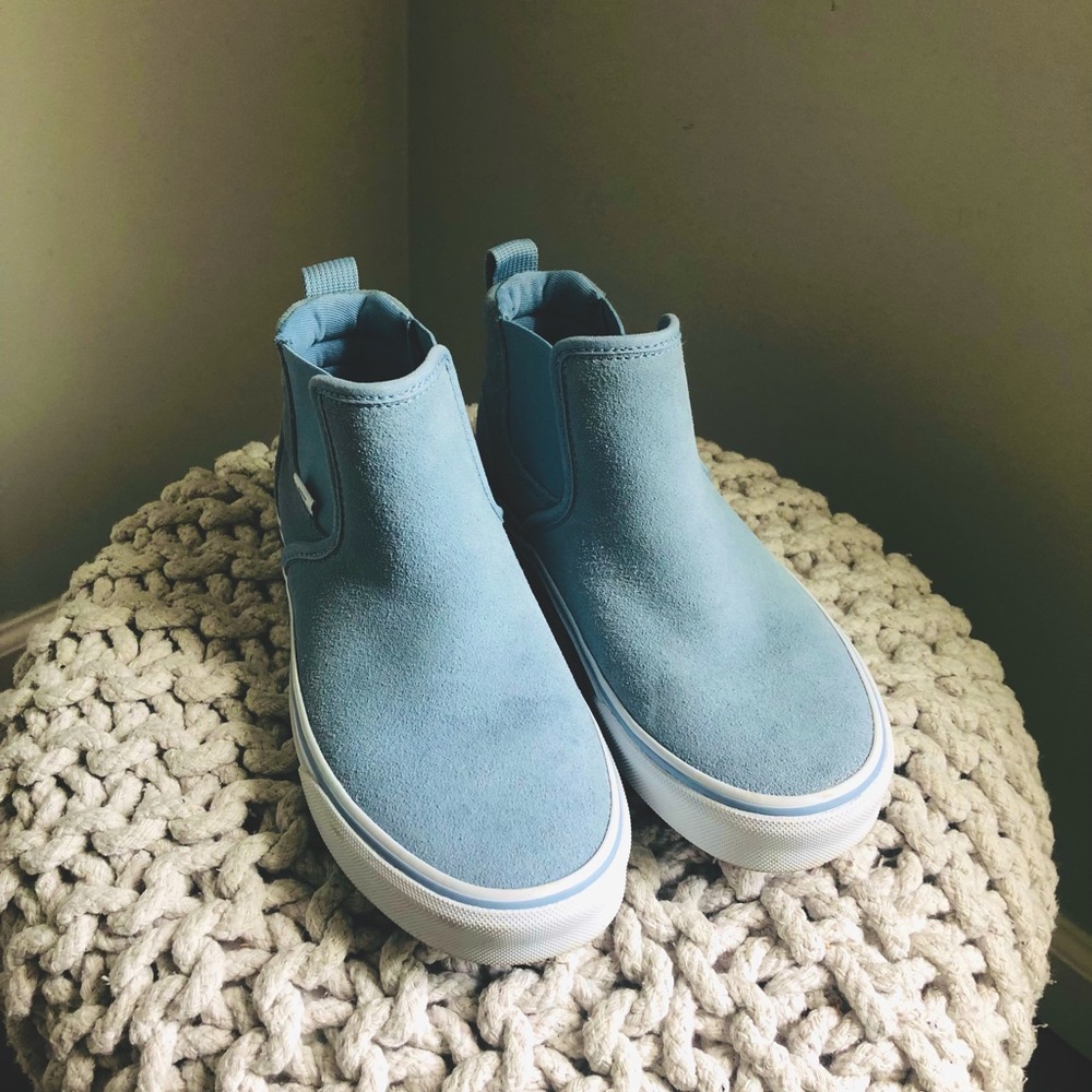 Womens slip on Vans Light Blue